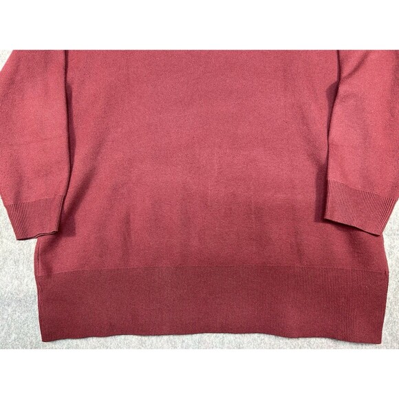 Torrid Women’s Plus Size 3 Sweater Maroon Embroidered Stars Sequin Moon - Picture 4 of 9